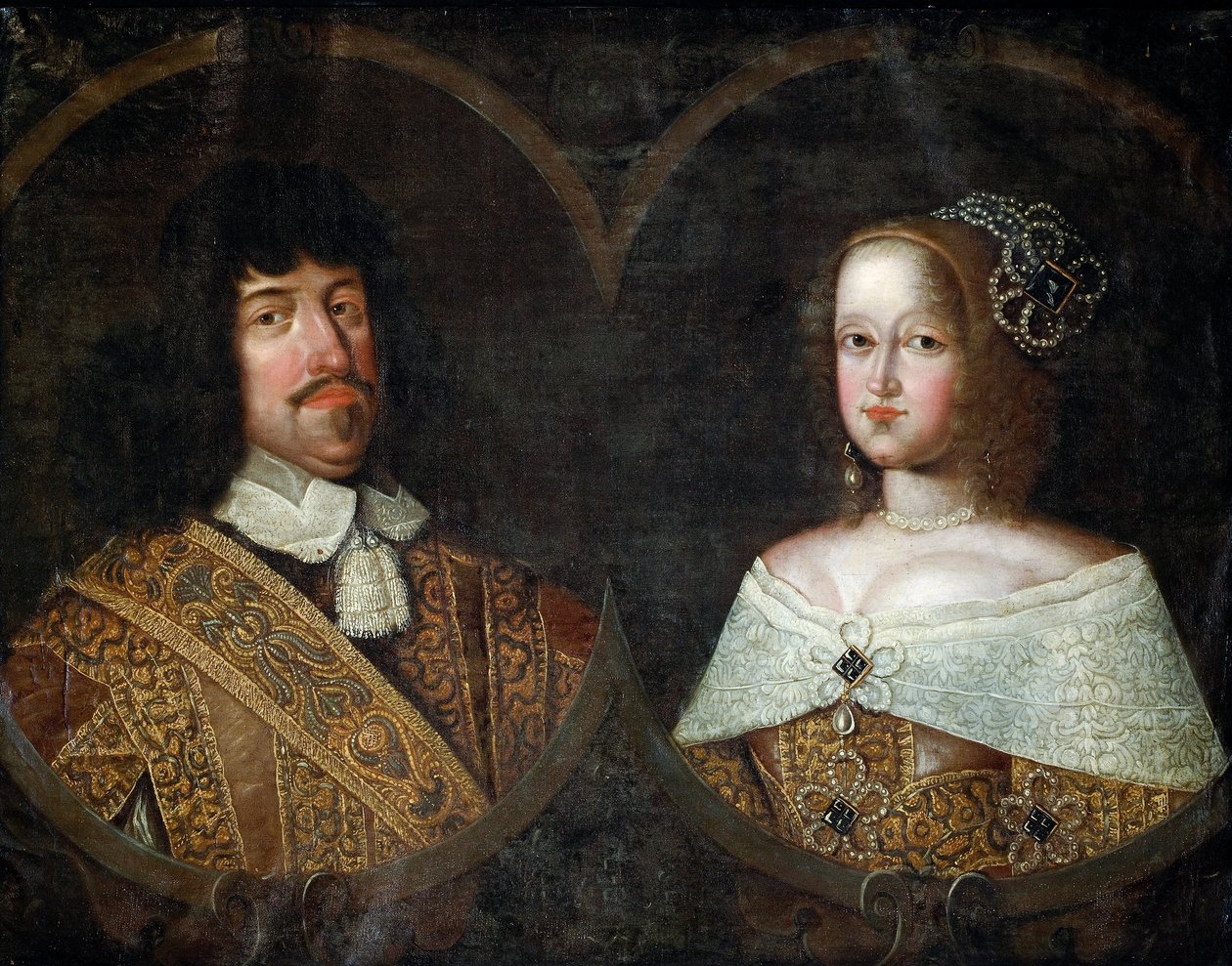 Frederik III Dánský (1609-70) a Sofia Amalia Braunschweig-Lyneburg (1628-85) od Unbekannt Unbekannt