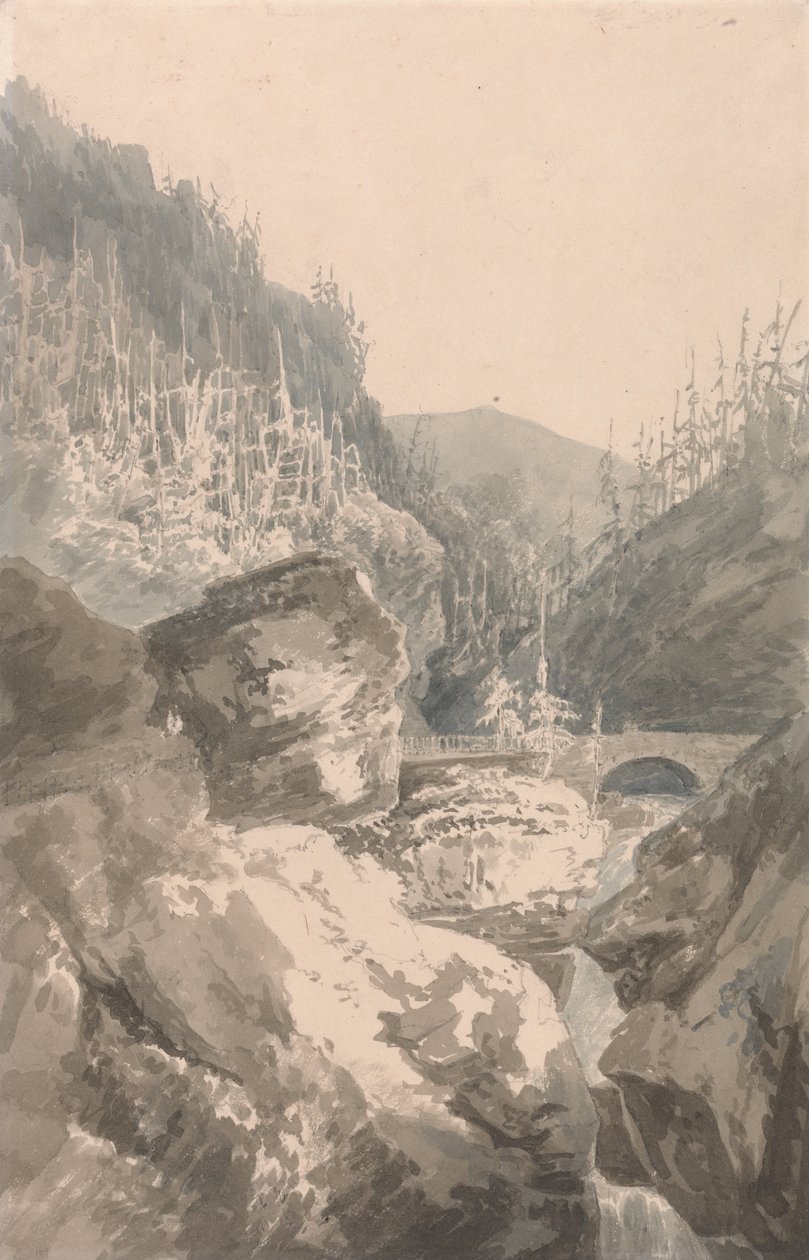 Na Via Mala, mezi Coire a Splugen od Unbekannt Unbekannt