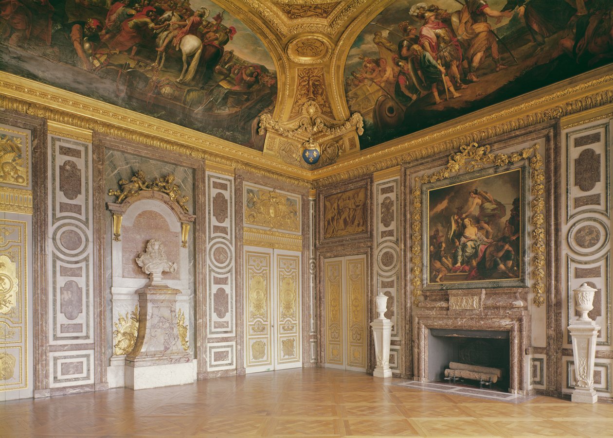 Vnitřní pohled na zámek ve Versailles (salon Diane), 1672-82 od Unbekannt Unbekannt