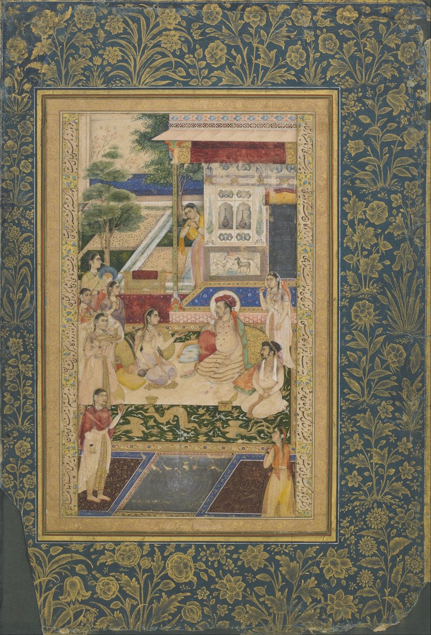 Jahangir a princ Khurram hodovali Nur Jahan od Unbekannt Unbekannt
