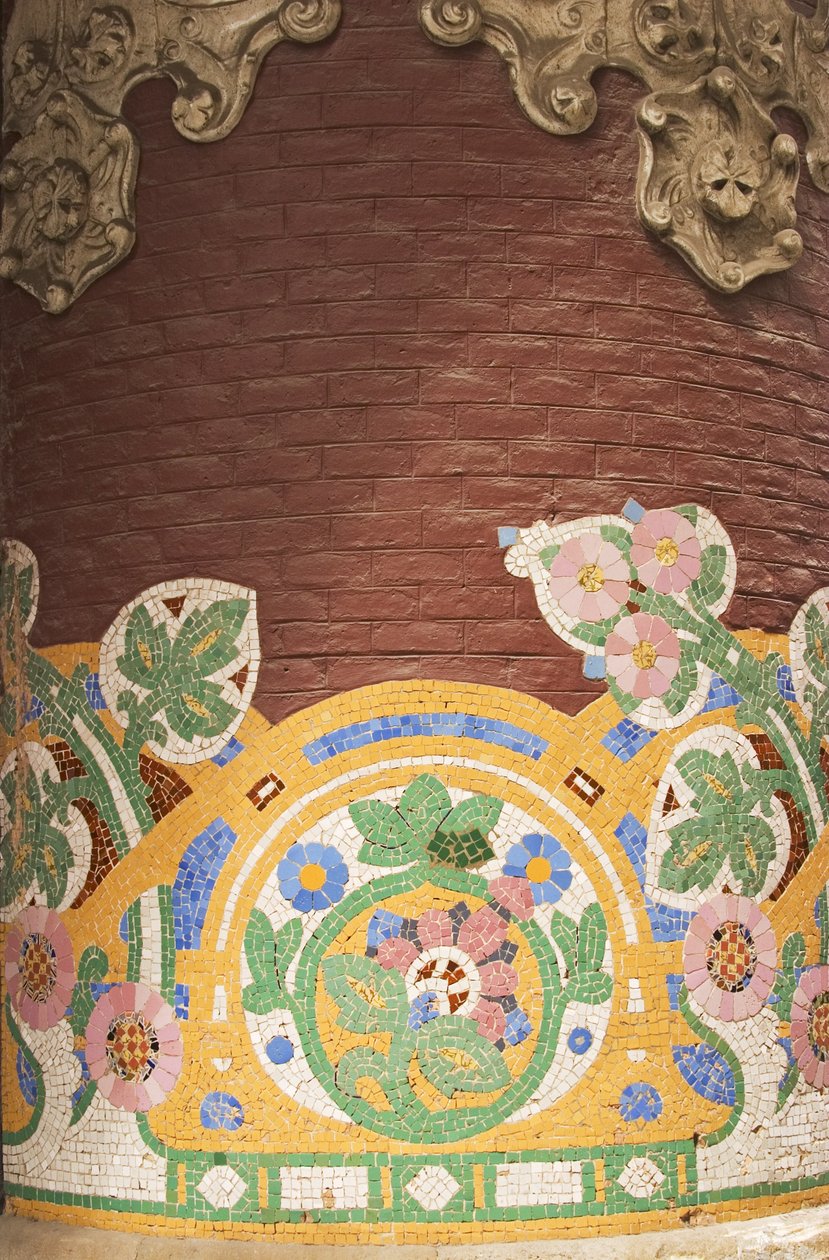 Detail mozaiky, 1908 od Unbekannt Unbekannt