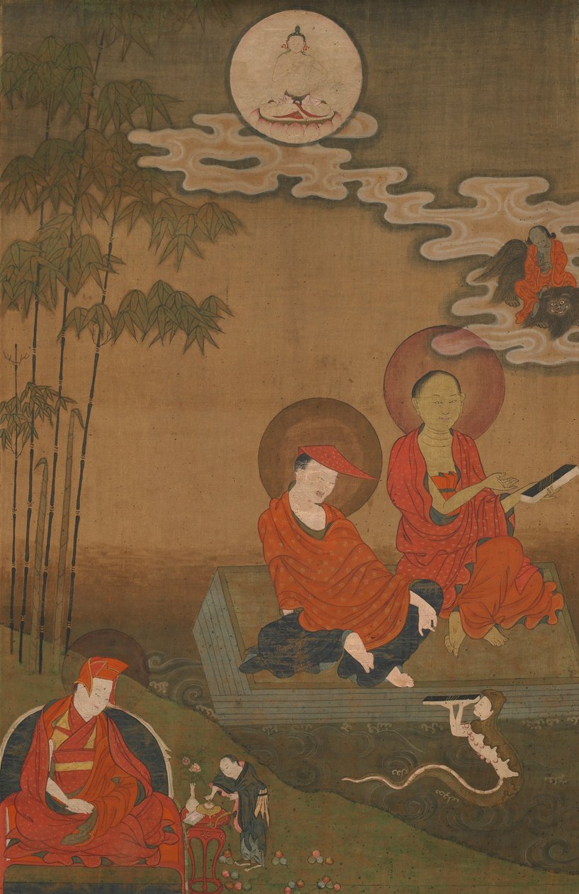 Nagarjuna a Aryadeva jako dvě velké indické buddhistické scholastiky od Unbekannt Unbekannt