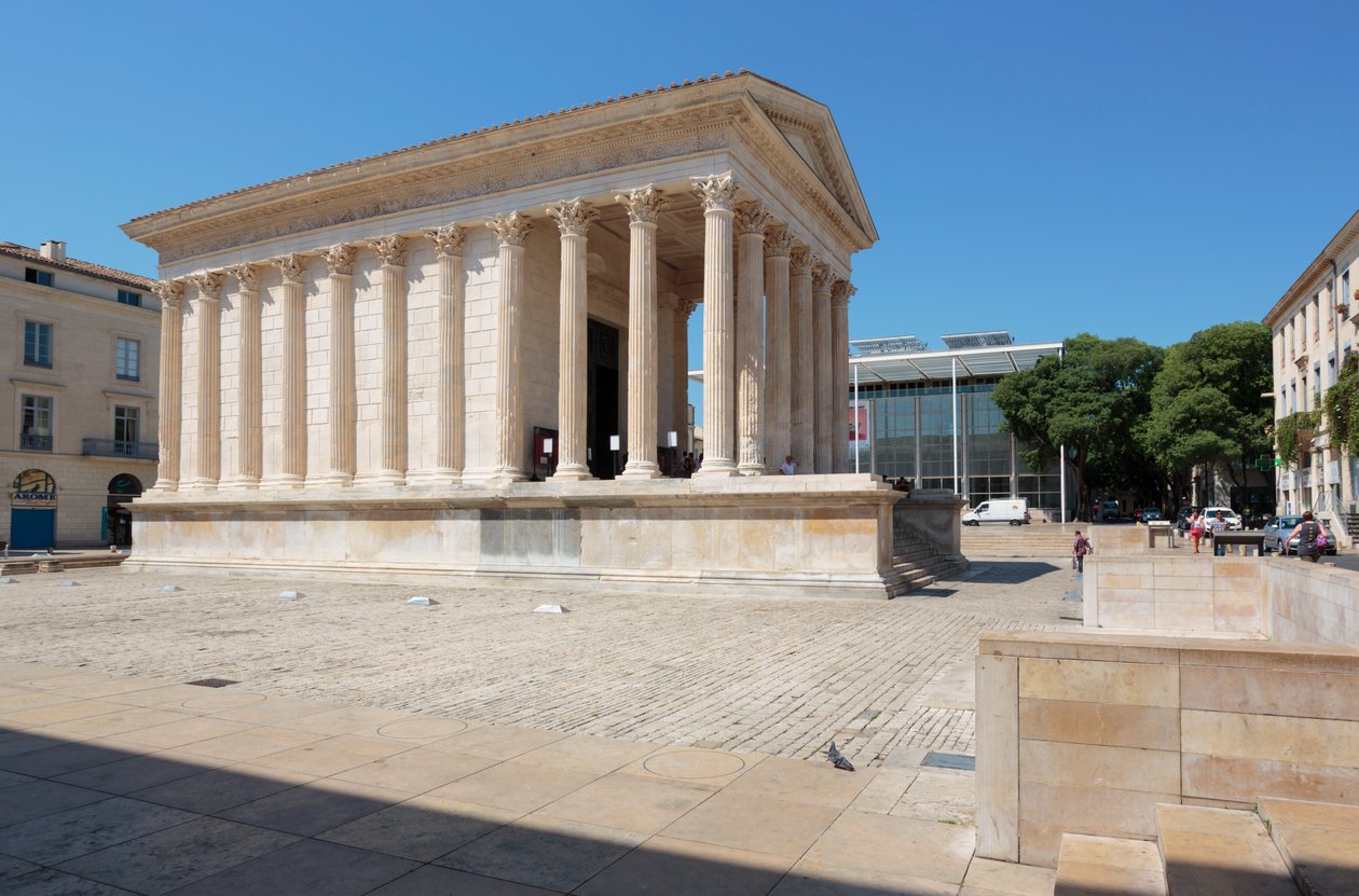 Nimes, Francie. Čtvercový dům. od Unbekannt Unbekannt