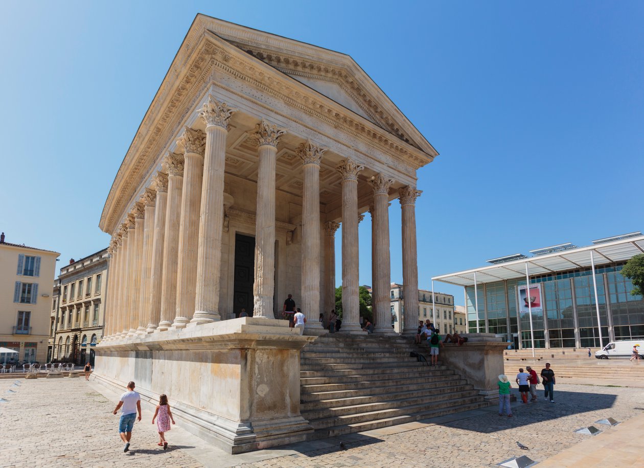Nimes, Francie. Čtvercový dům. od Unbekannt Unbekannt