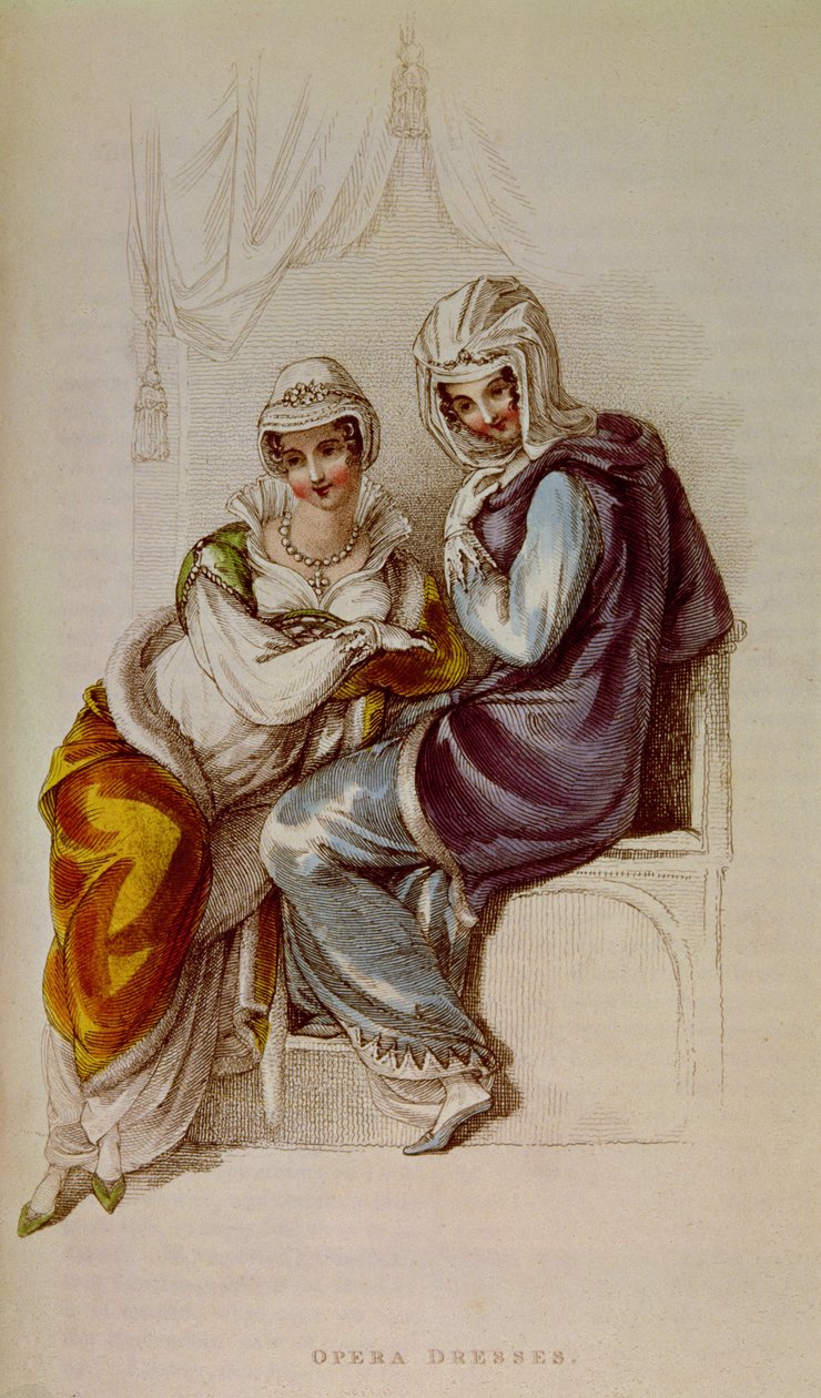 Operní šaty, tisk Ackermann, 1811 od Unbekannt Unbekannt