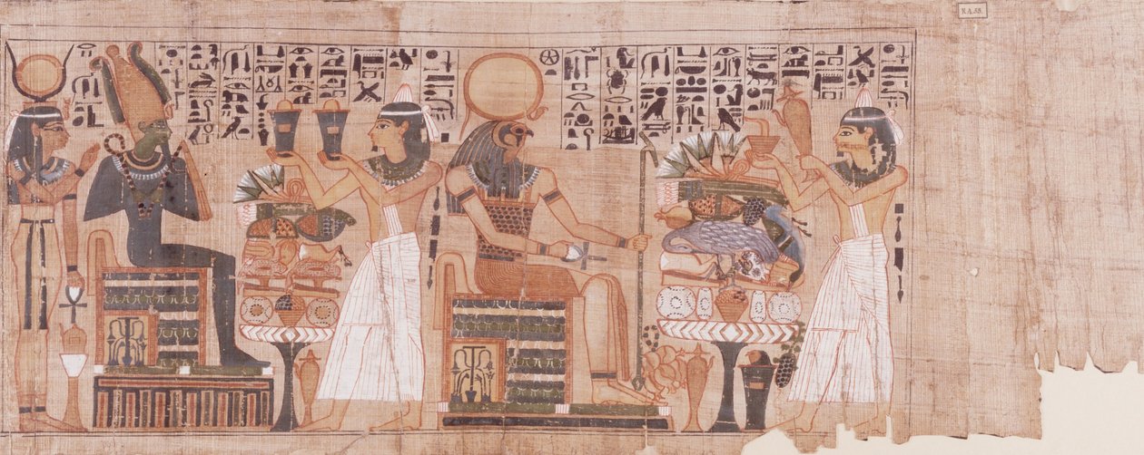 Papyrus s nabídkou lososa od Unbekannt Unbekannt