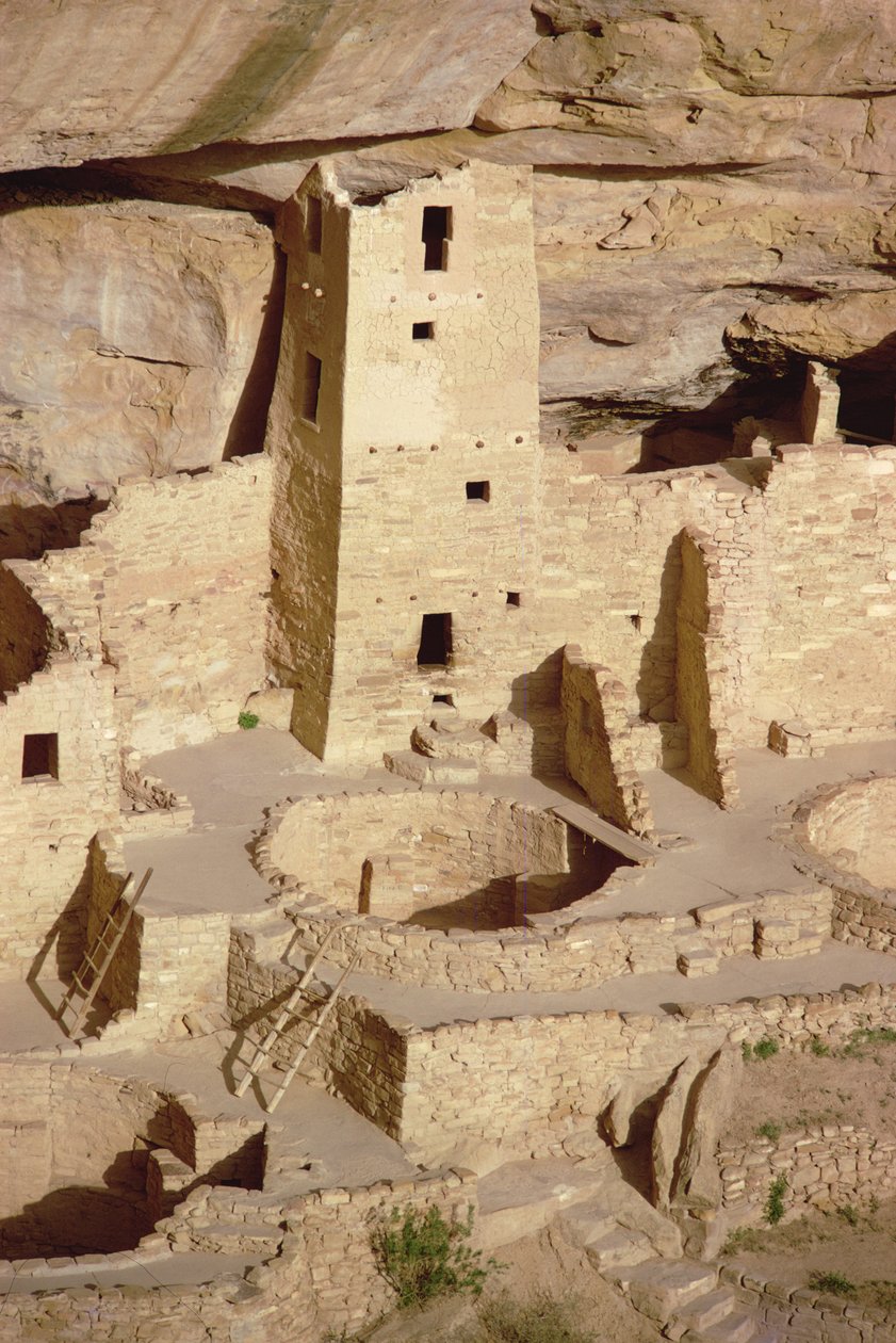 Pozůstatky indiánských skalních obydlí Pueblo postavených v 11.–14. století od Unbekannt Unbekannt