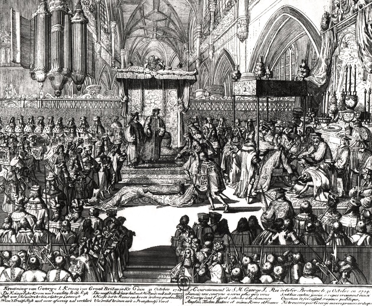 Korunovace krále Jiřího I. (1660-1727) ve Westminsterském opatství, 31. října 1714 od Unbekannt Unbekannt