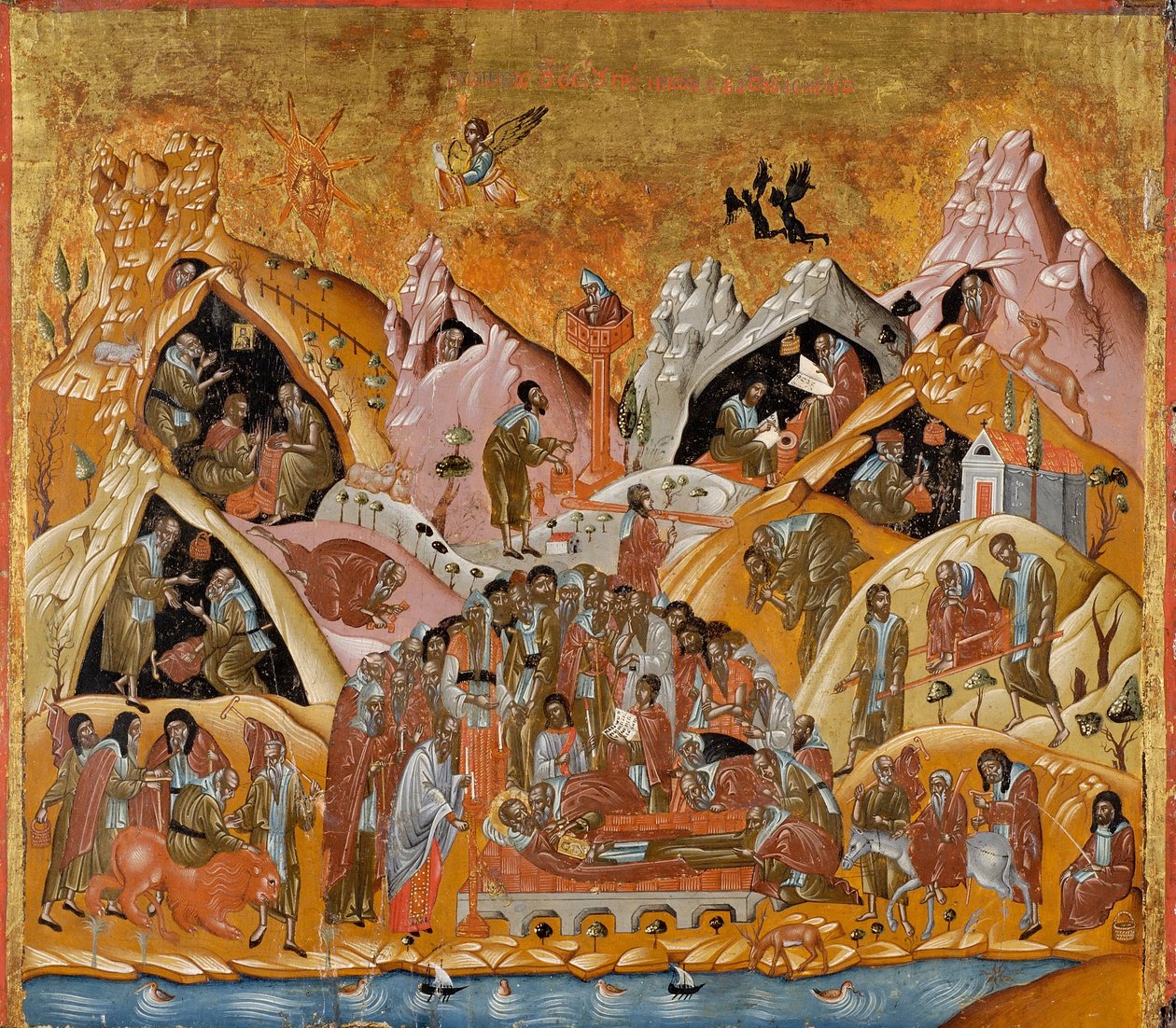 Dormition of St. Savvas od Unbekannt Unbekannt