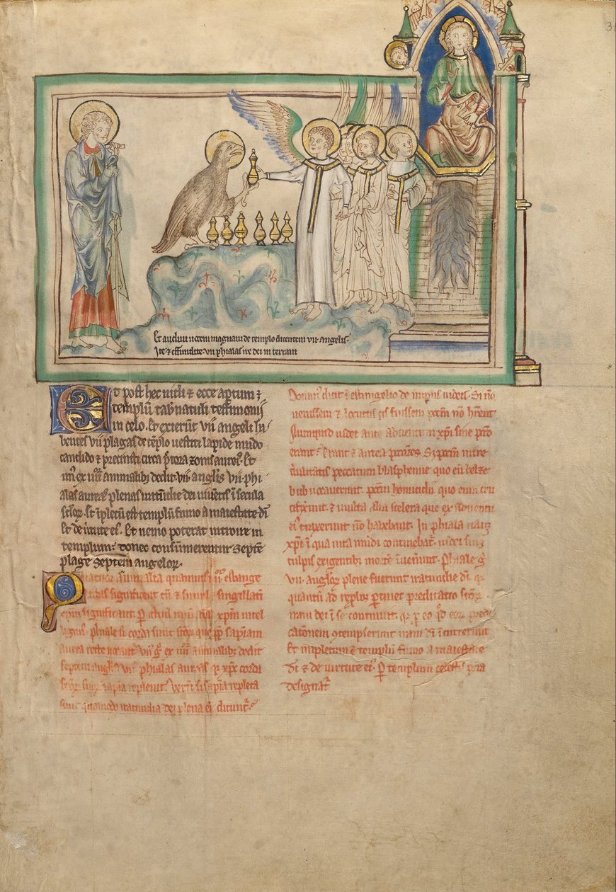 The Eagle Giving the Vessels with the Seven Last Plagues to the Seven Angels od Unbekannt Unbekannt