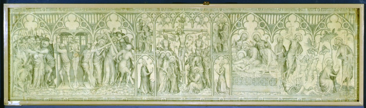 Parement z Narbonne, kolem roku 1375 (grisaille na hedvábí) od Unbekannt Unbekannt