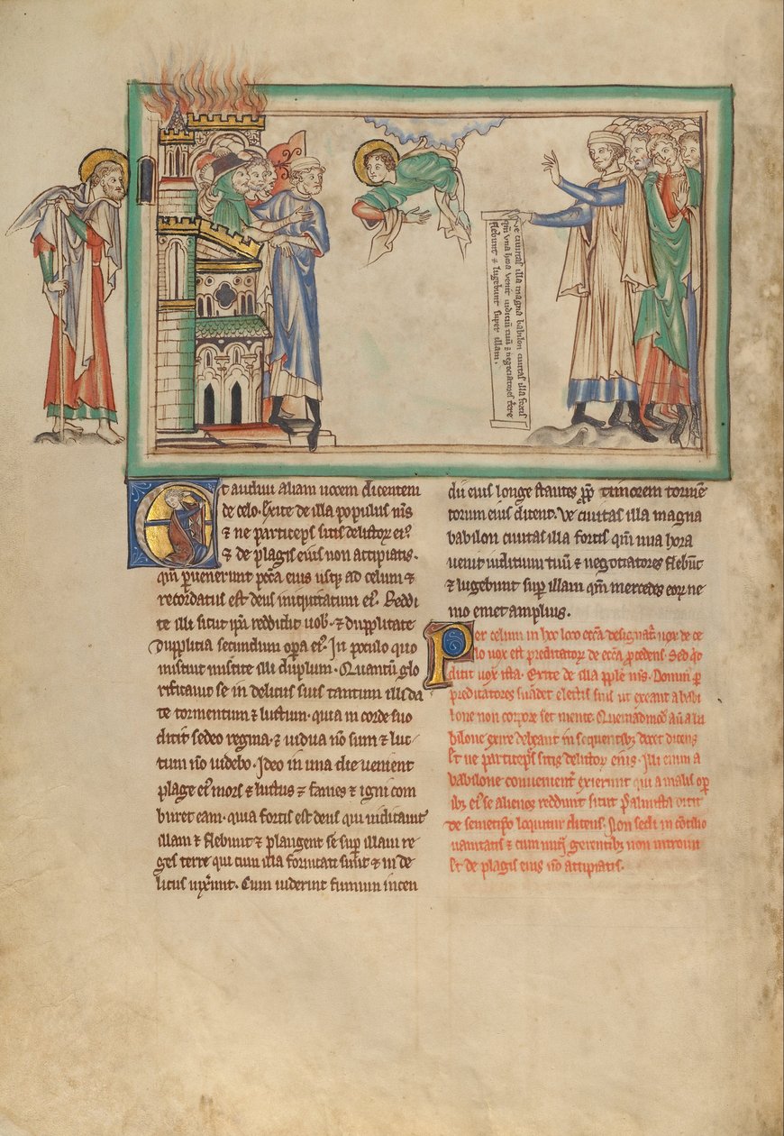 Boží lid opouštějící Babylon a obchodníci oplakávající Babylon od Unbekannt Unbekannt