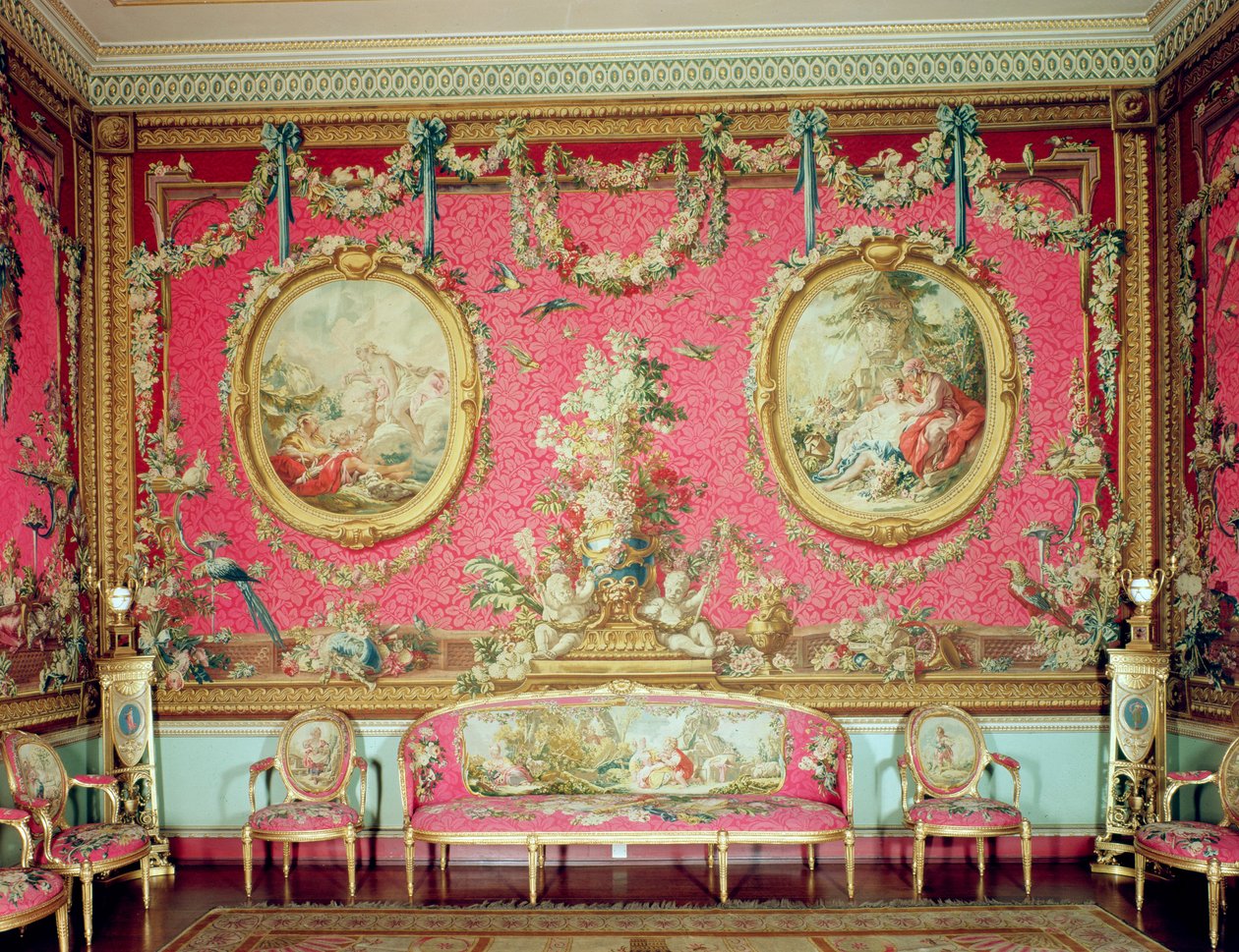 The Tapestry Room, fotografie c.1763 od Unbekannt Unbekannt