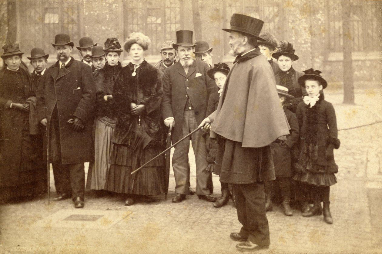 Turisté při návštěvě londýnského Toweru, cca 1880 od Unbekannt Unbekannt