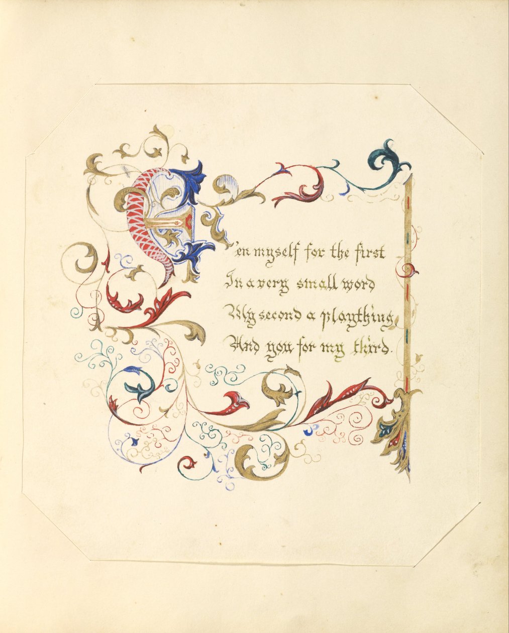 Neznámý výrobce, Britové - (Illuminated Manuscript Poem) od Unbekannt Unbekannt