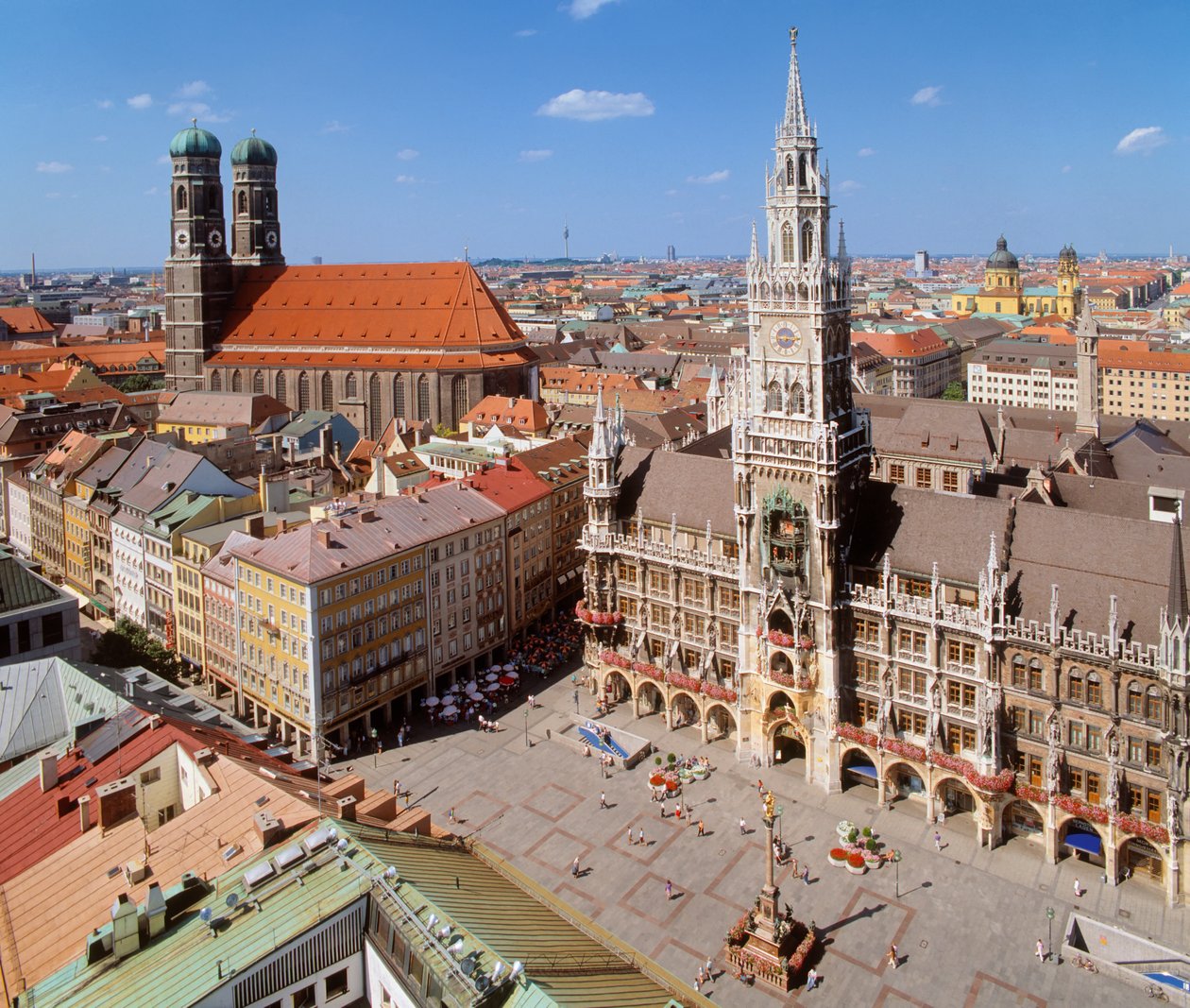 Pohled na Marienplatz od Unbekannt Unbekannt
