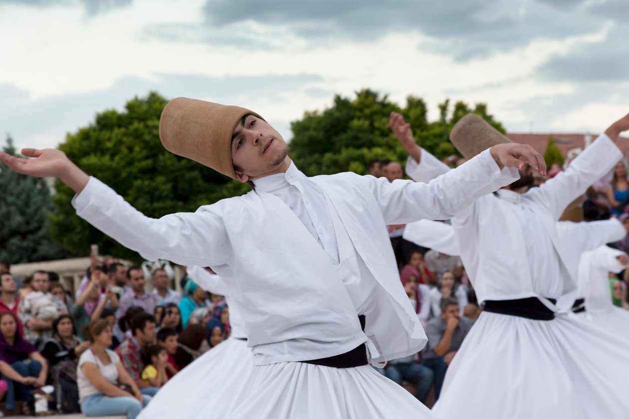 Vířící dervišové, Konya, Turecko od Unbekannt Unbekannt