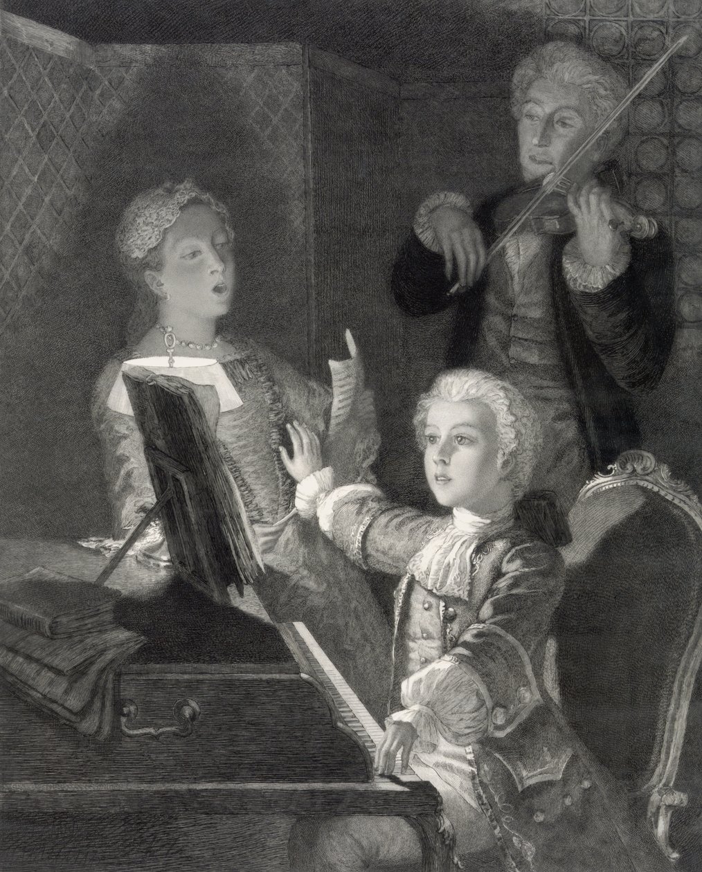 Wolfgang Amadeus Mozart jako dítě od Unbekannt Unbekannt