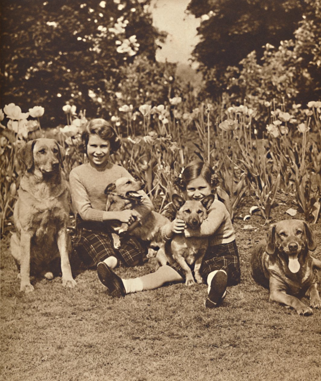 -A přátelé, princezny Elizabeth a Mary v Royal Lodge, Windsor, c1936 1937 od Unbekannt