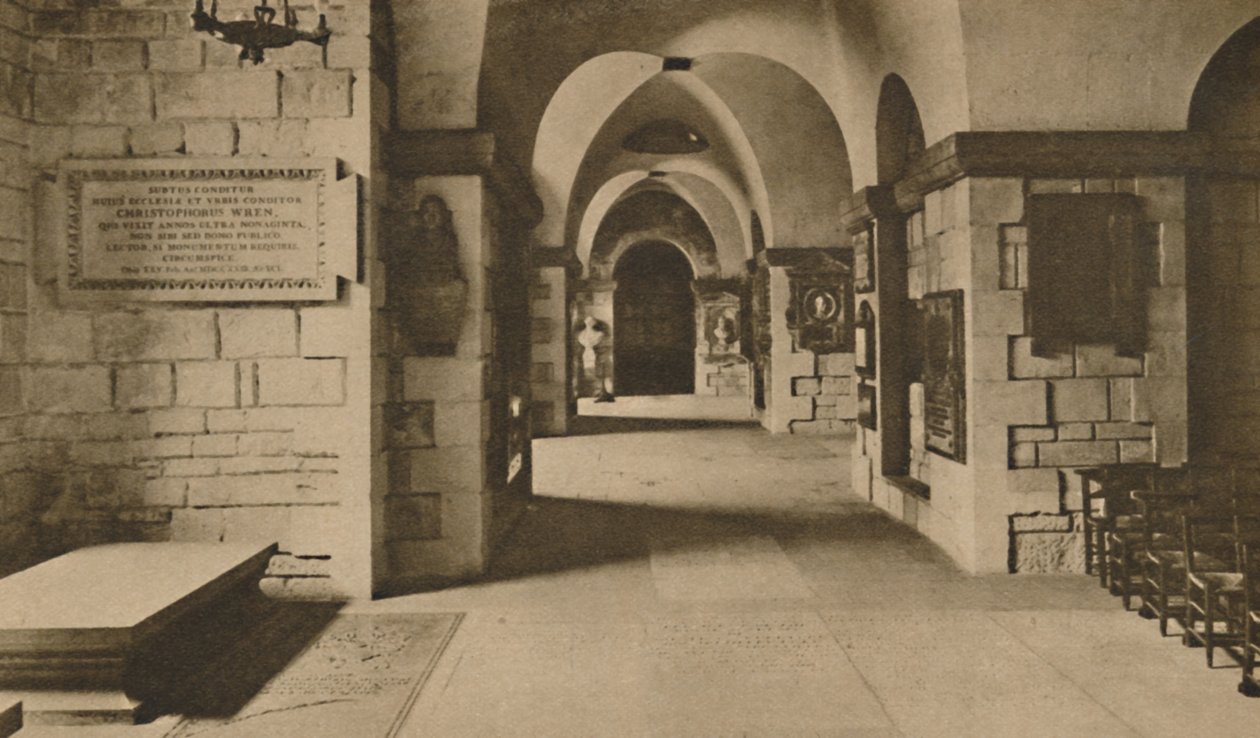-A krypta, kde leží pohřbeni mnozí z nejslavnějších synů Anglie, c1935. od Unbekannt