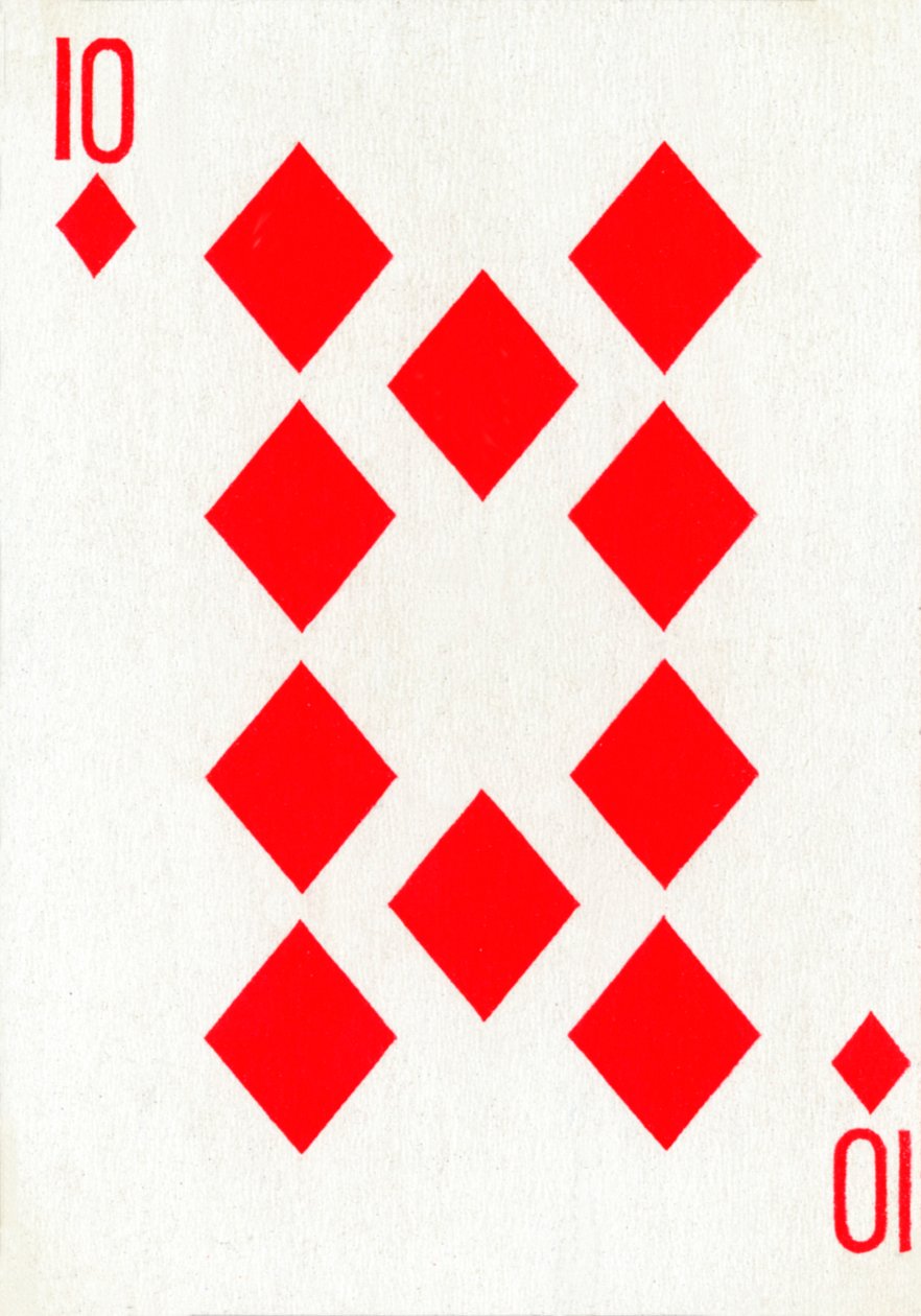 10 of Diamonds z balíčku hracích karet Goodall & Son Ltd., c1940 od Unbekannt