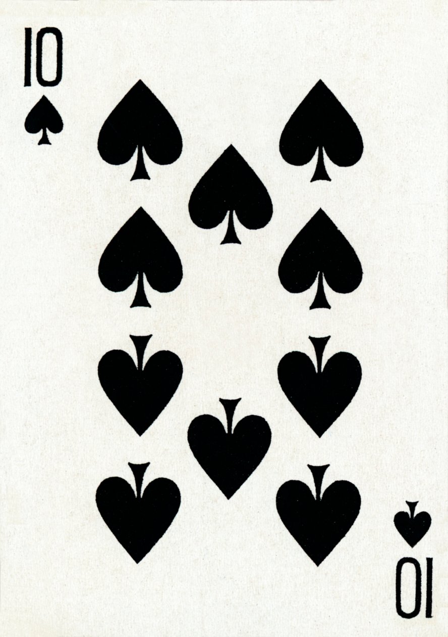 10 of Spades z balíčku hracích karet Goodall & Son Ltd., c1940 od Unbekannt