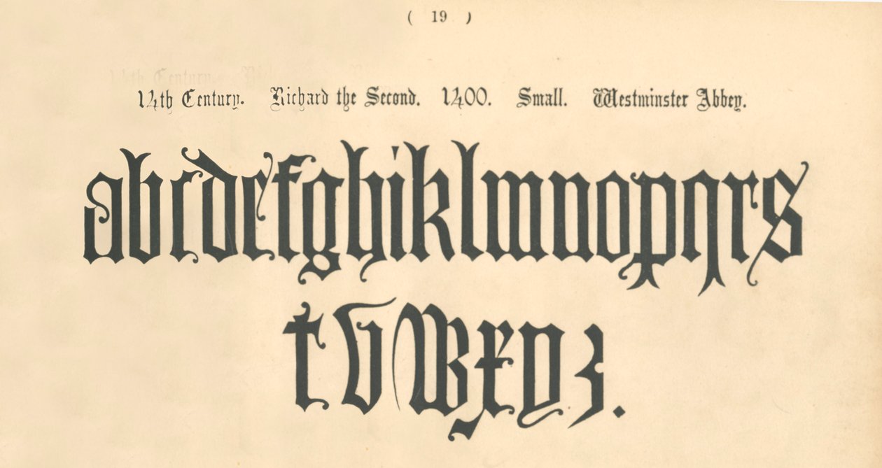 14. století. Richard Druhý. 1400. Malý. Westminsterské opatství, 1862 od Unbekannt