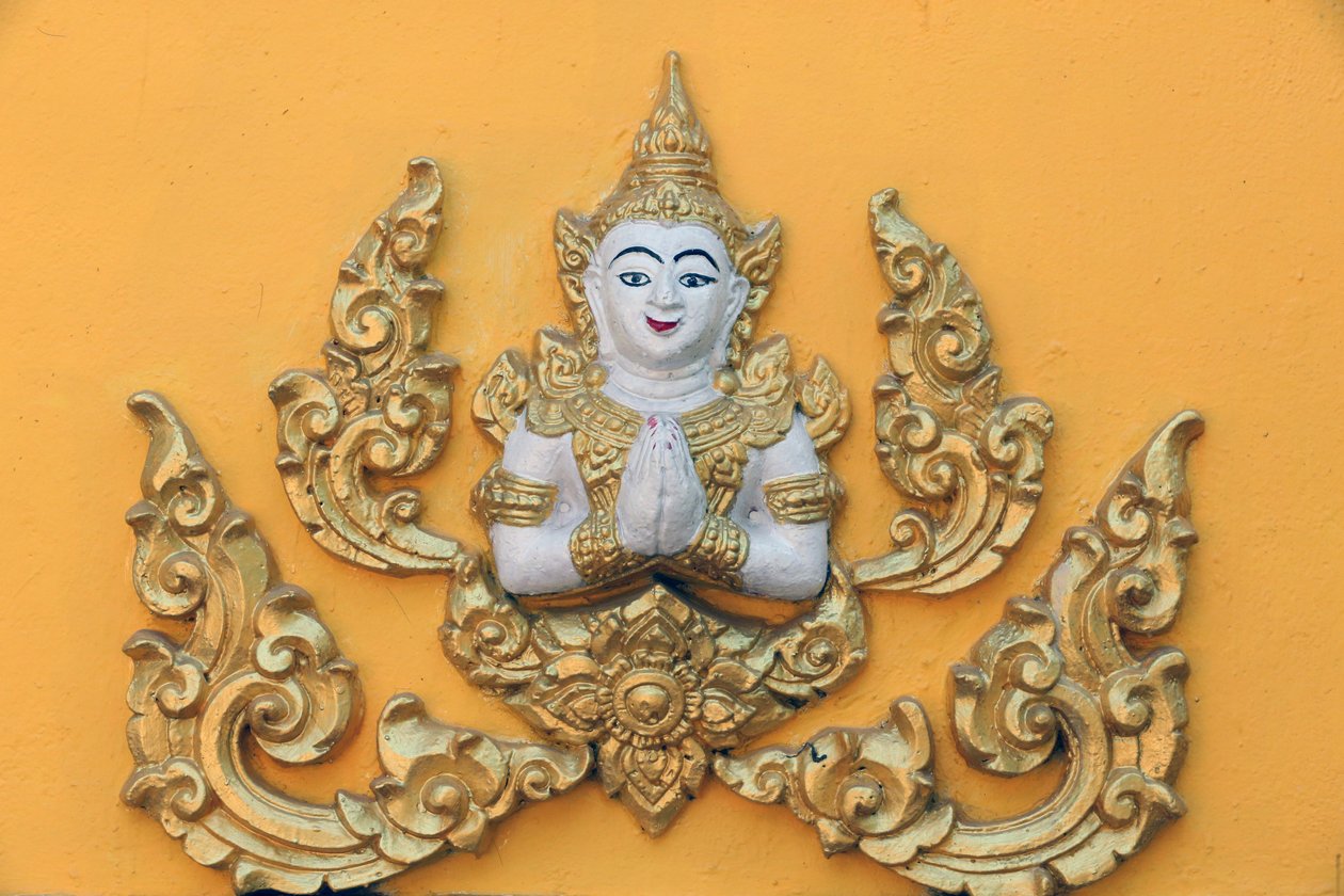20151030, Vientiane, Laos: buddhistický chrám Wat Si Muang (Simuong). buddhistická bohyně od Unbekannt