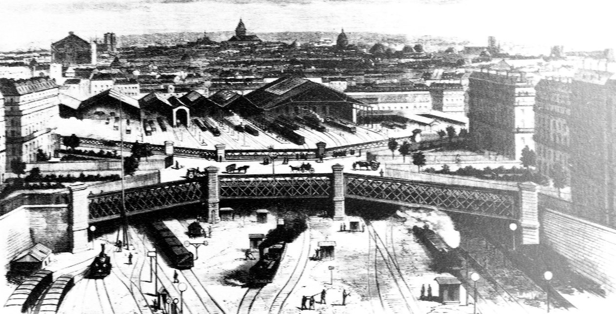2295 Gare St Lazare v Paříži v archivu roku 1900 od Unbekannt