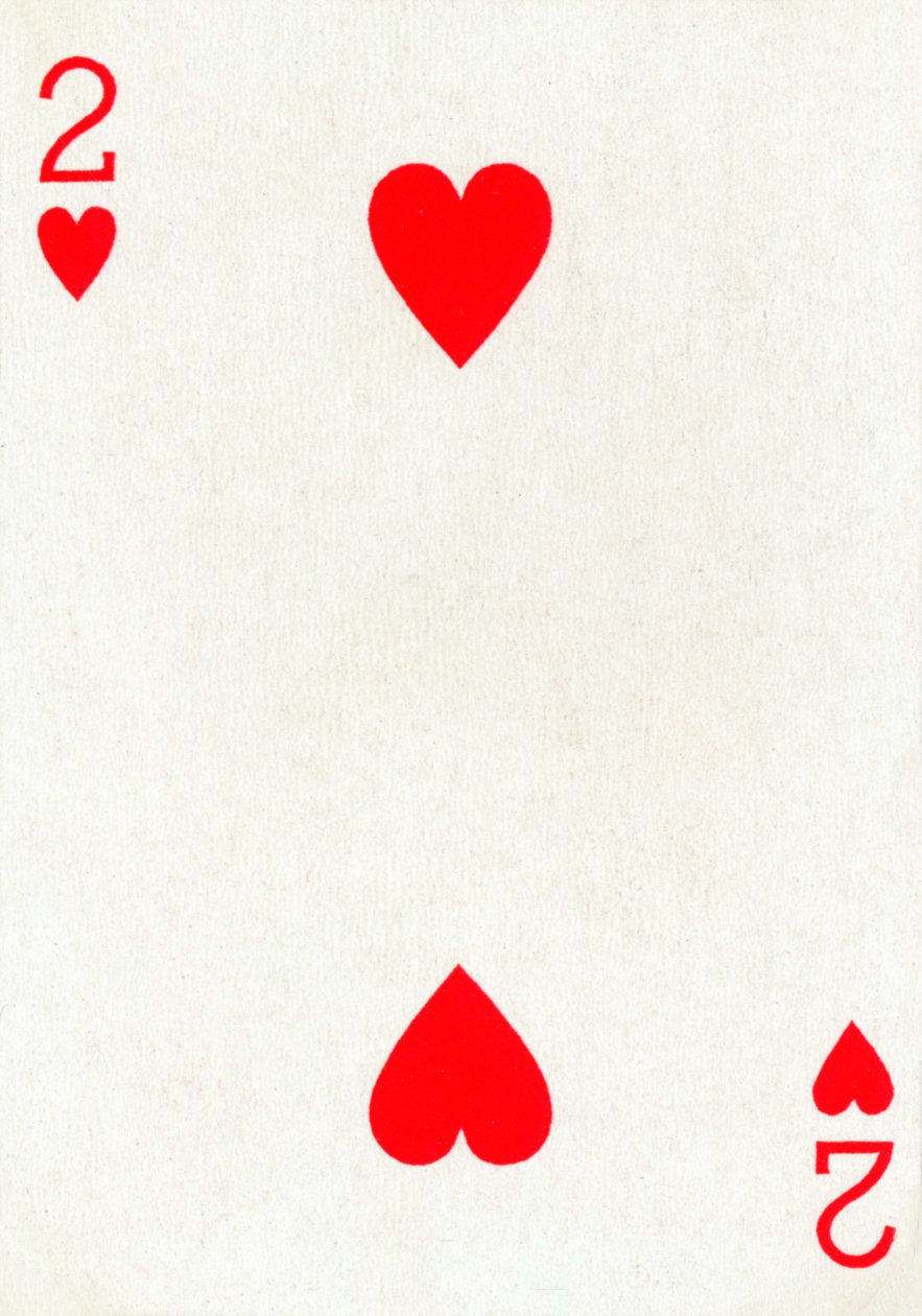 2 of Hearts z balíčku hracích karet Goodall & Son Ltd., c1940 od Unbekannt