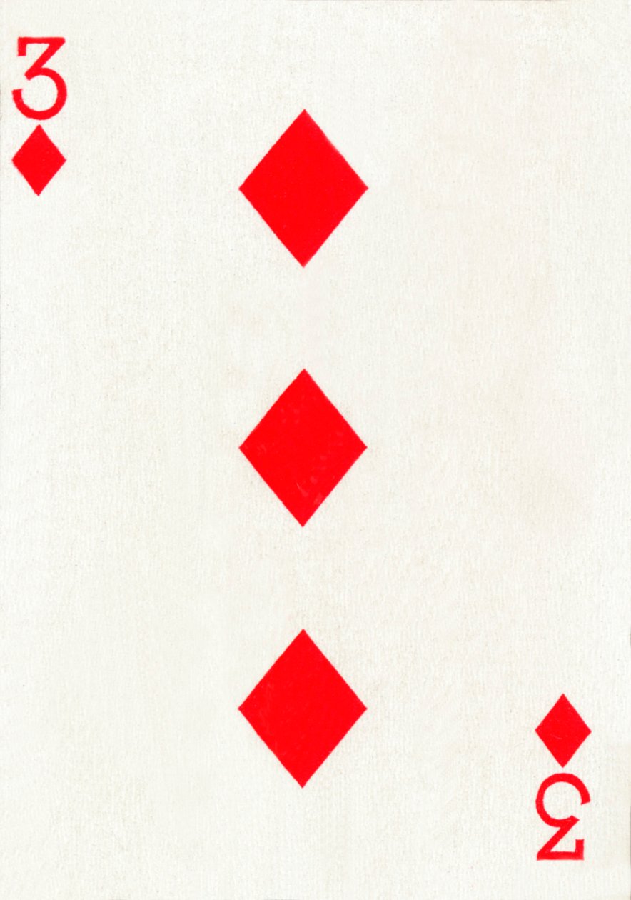 3 of Diamonds z balíčku hracích karet Goodall & Son Ltd., c1940 od Unbekannt