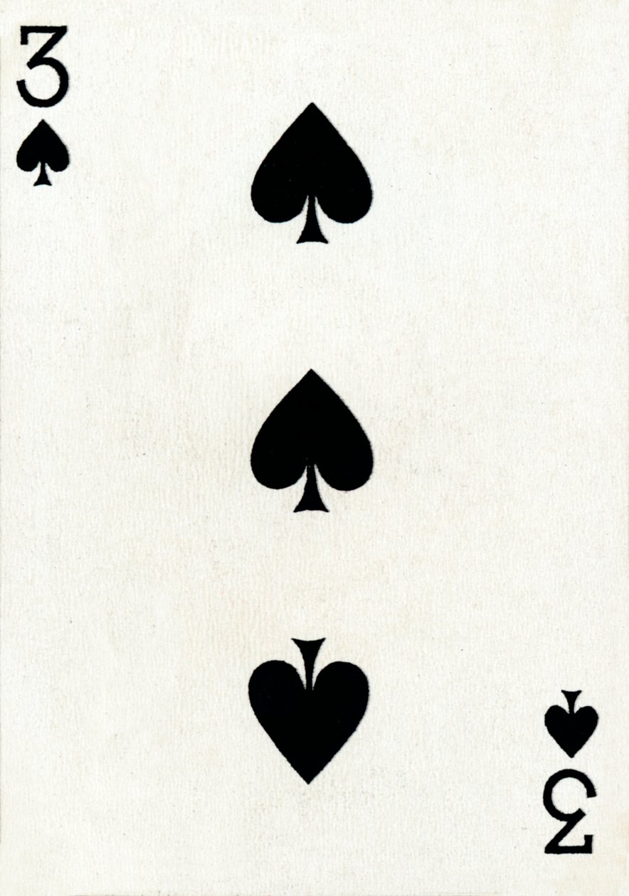 3 of Spades z balíčku hracích karet Goodall & Son Ltd., c1940 od Unbekannt