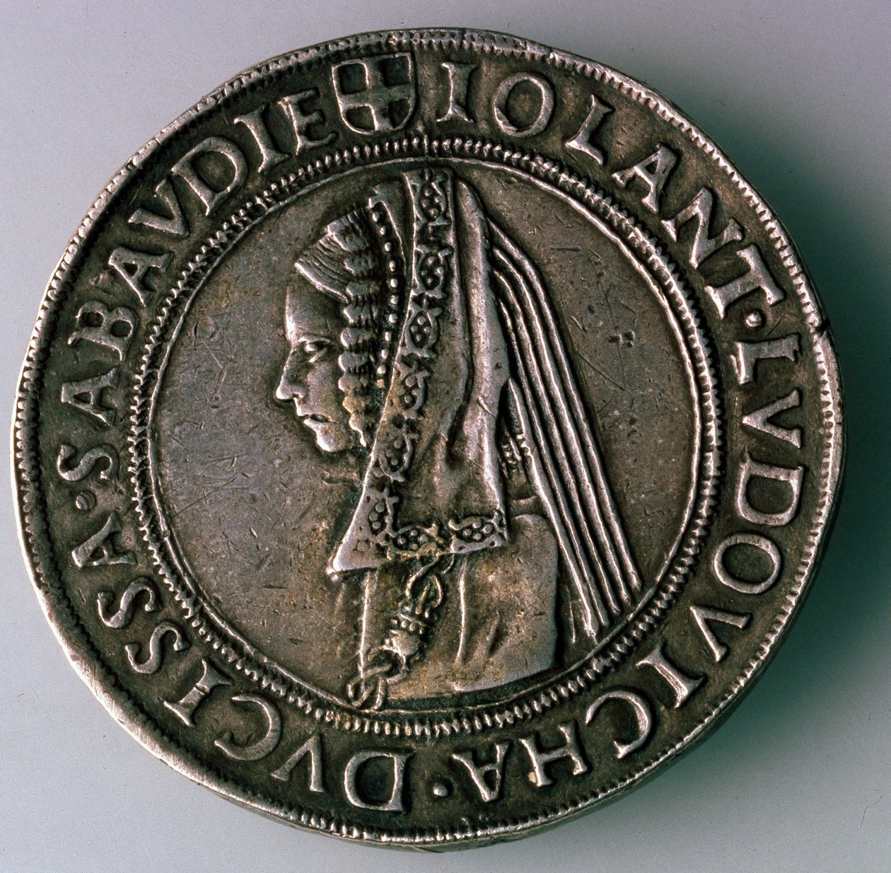 4-testoon. Duchy Savoy, Italy, Reverse: Iolanta Ludovica, vévodkyně Savojská, 1497-1504 od Unbekannt