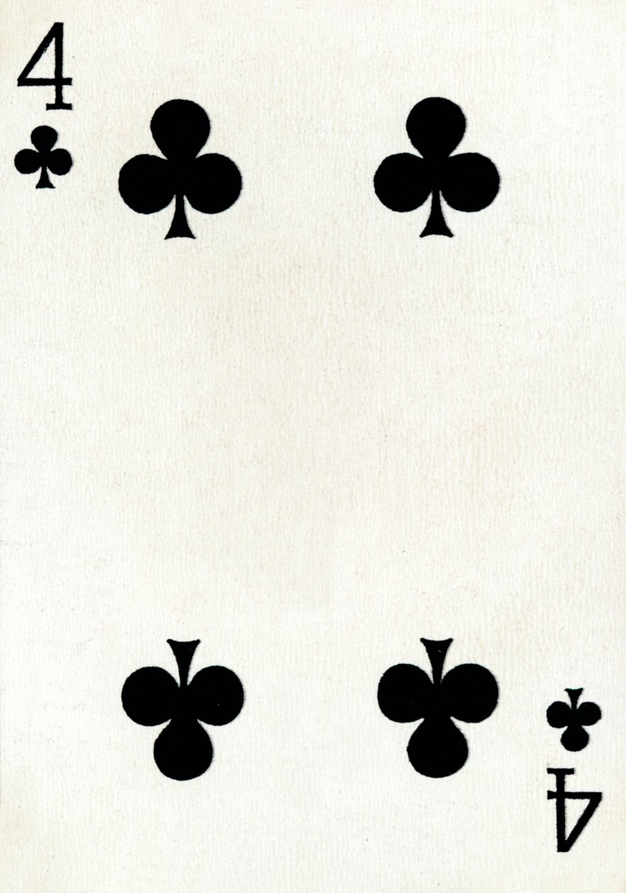 4 of Clubs z balíčku hracích karet Goodall & Son Ltd., c1940 od Unbekannt