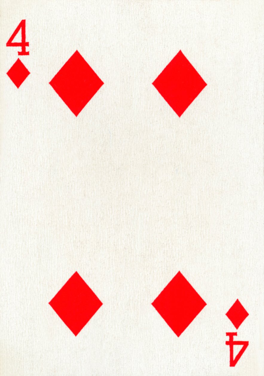 4 of Diamonds z balíčku hracích karet Goodall & Son Ltd., c1940 od Unbekannt