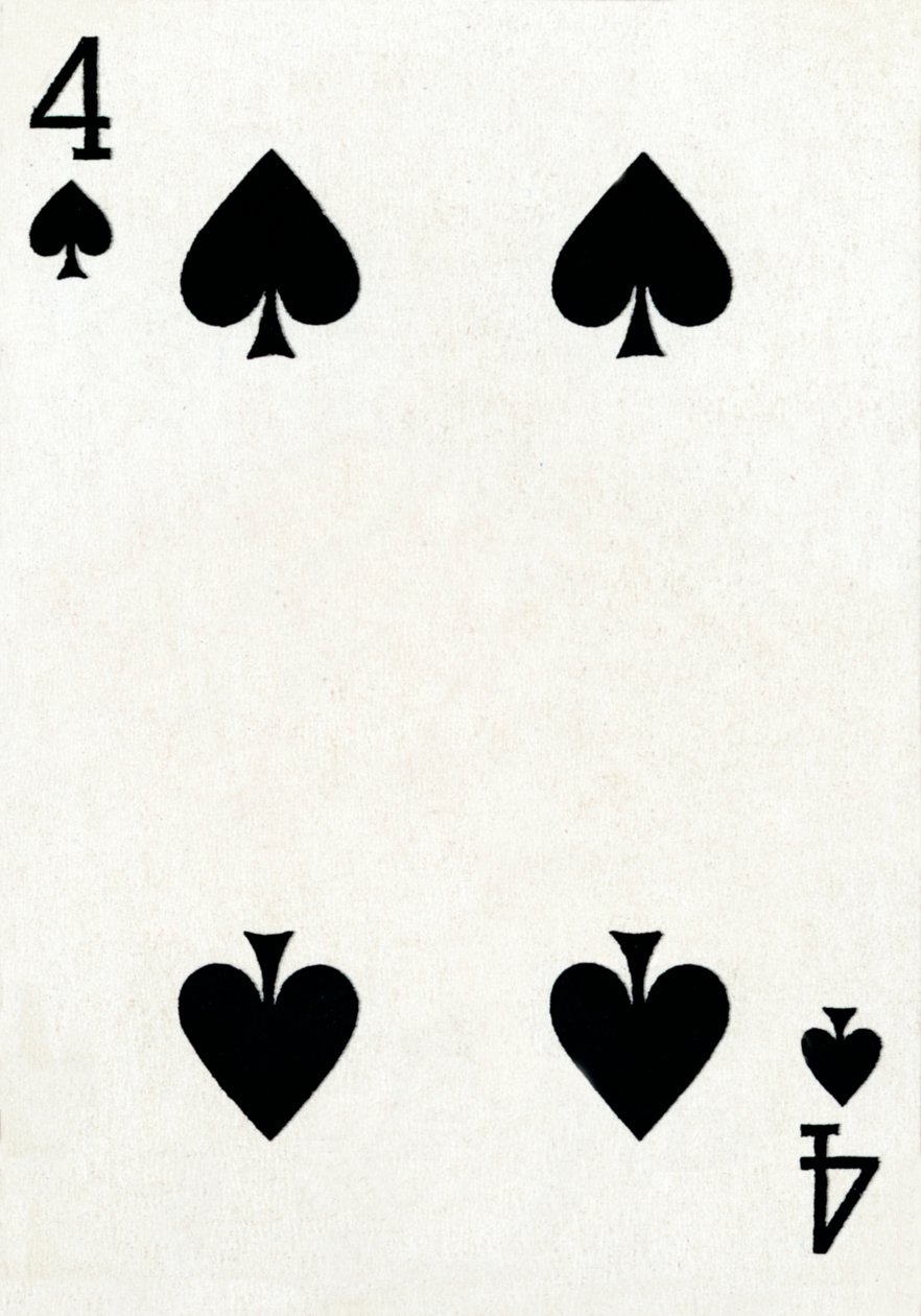 4 of Spades z balíčku hracích karet Goodall & Son Ltd., c1940 od Unbekannt