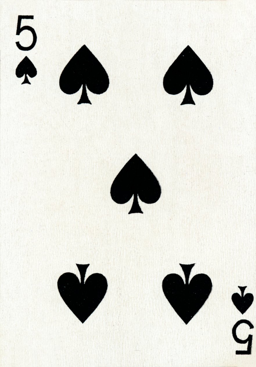 5 of Spades z balíčku hracích karet Goodall & Son Ltd., c1940 od Unbekannt
