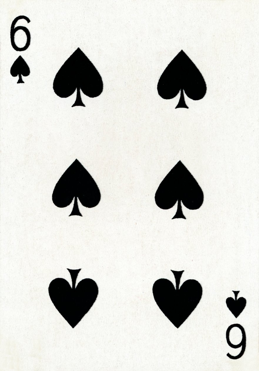 6 of Spades z balíčku hracích karet Goodall & Son Ltd., c1940 od Unbekannt