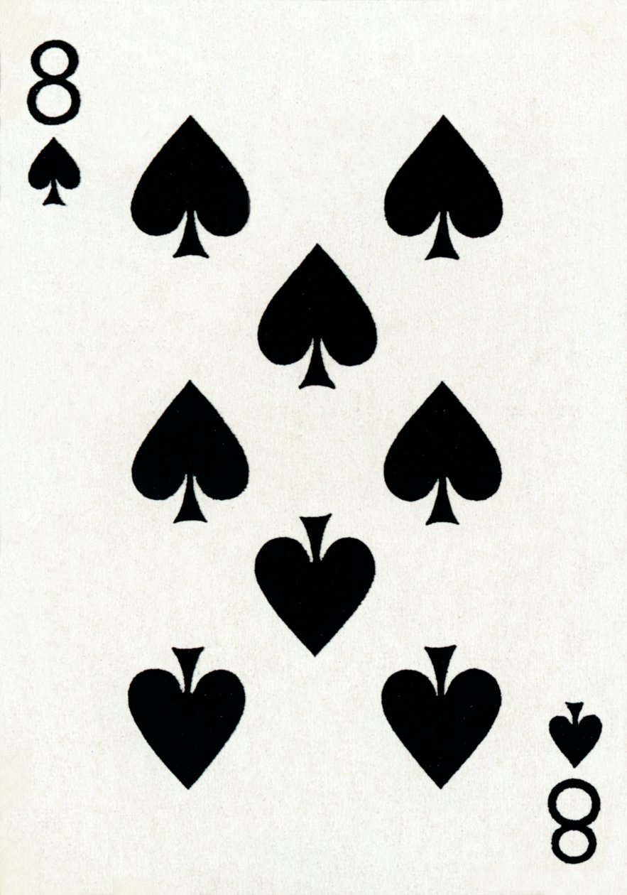 8 of Spades z balíčku hracích karet Goodall & Son Ltd., c1940 od Unbekannt