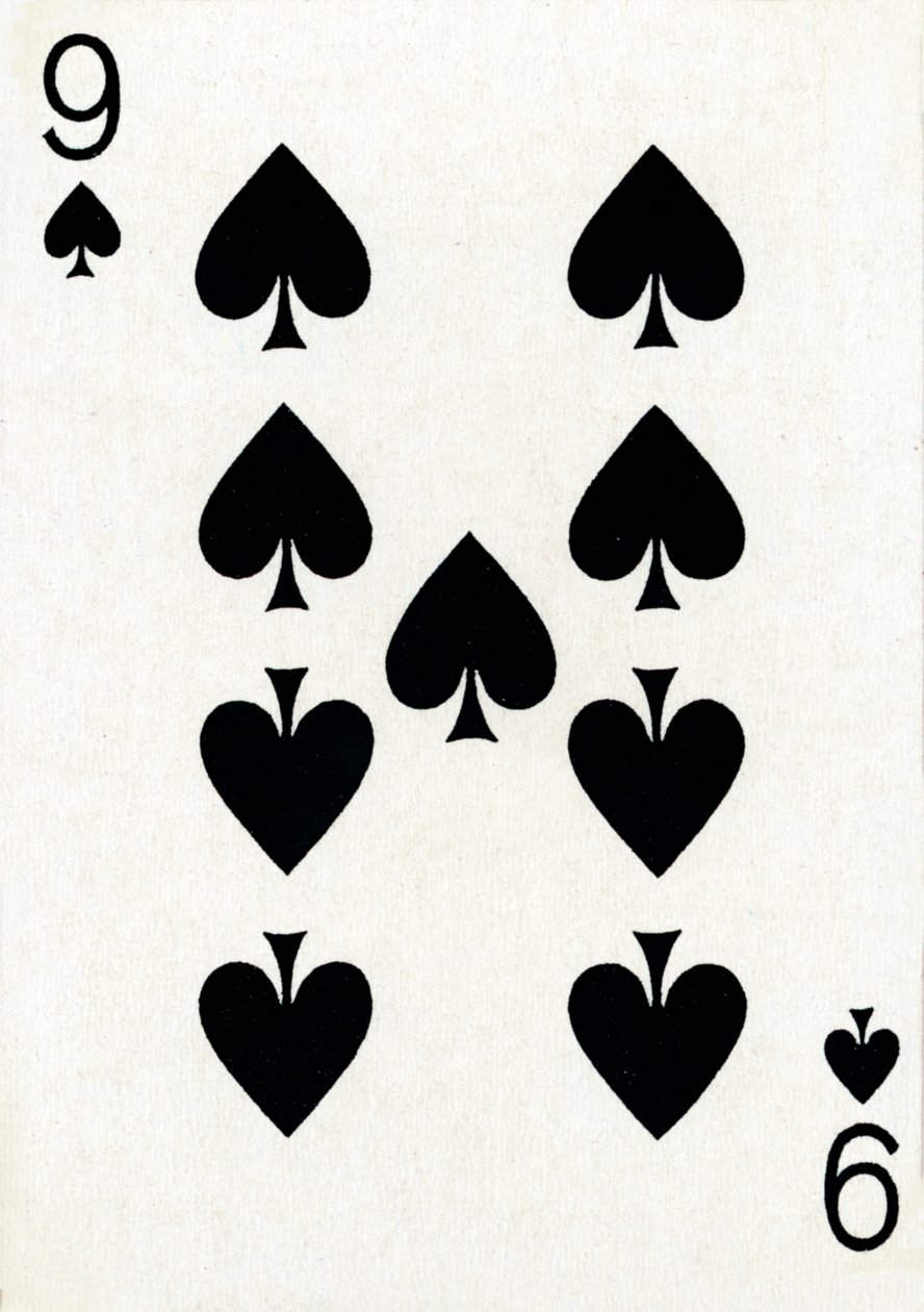 9 of Spades z balíčku hracích karet Goodall & Son Ltd., c1940 od Unbekannt