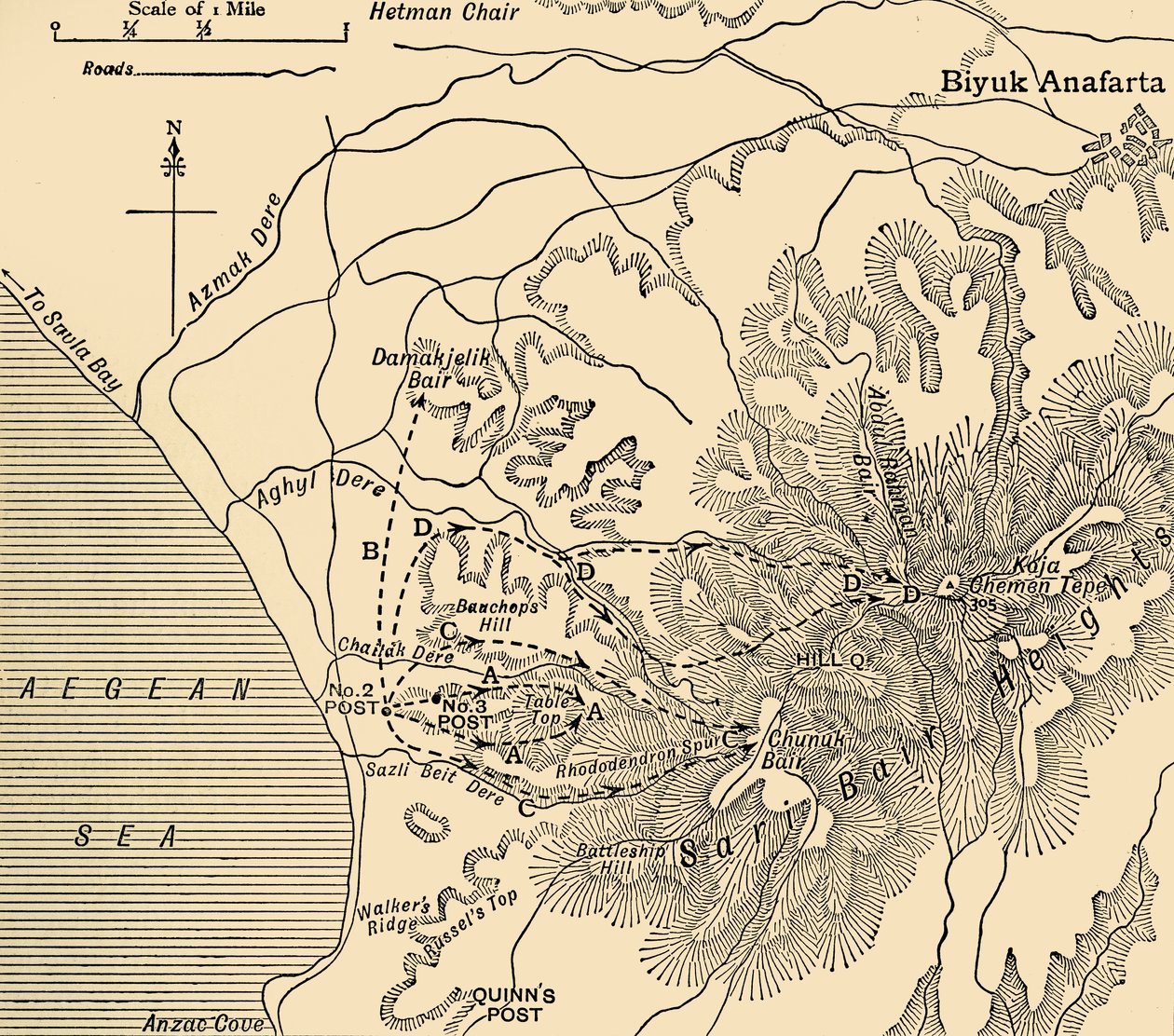 ANZAC záloha, poloostrov Gallipoli, první světová válka, 1915, c1920. od Unbekannt