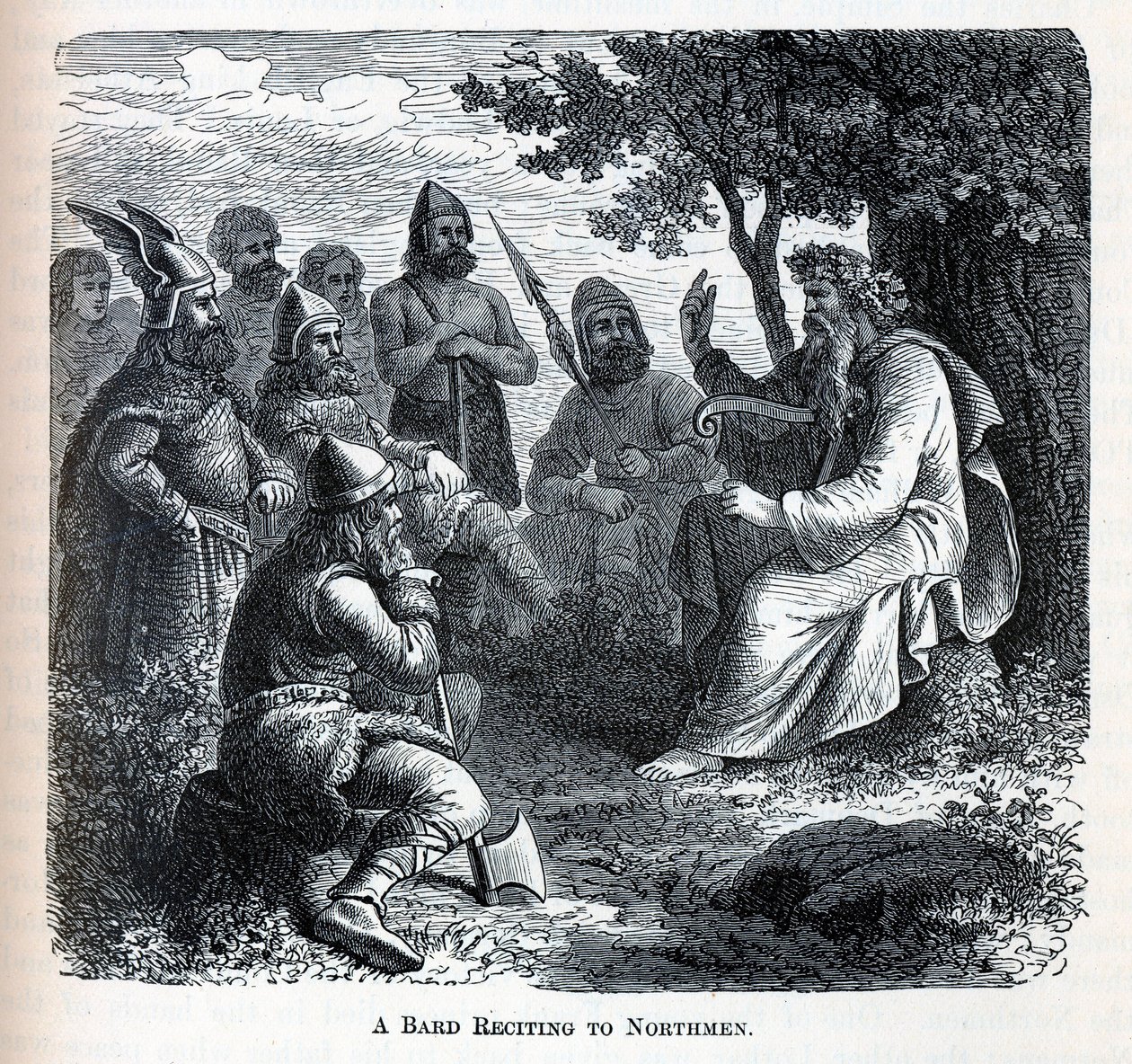 Bard recitující Normanům, 1882 od Unbekannt
