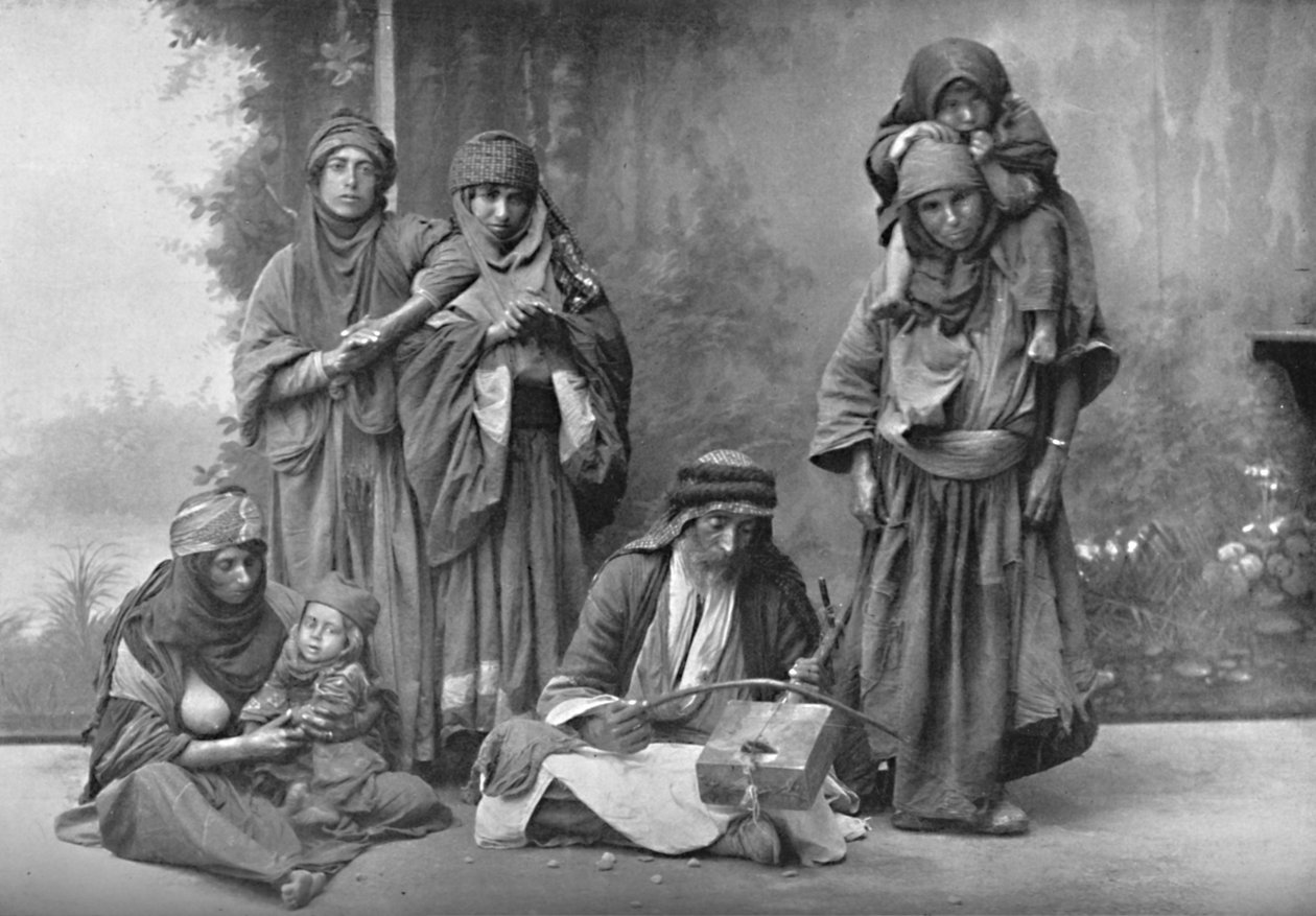 Beduínský hudebník a jeho publikum, 1902 od Unbekannt