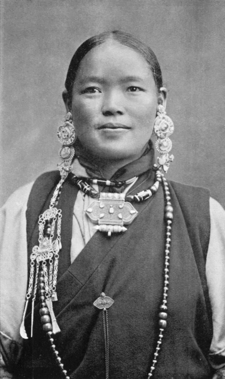 Bhútská žena, c1910 od Unbekannt