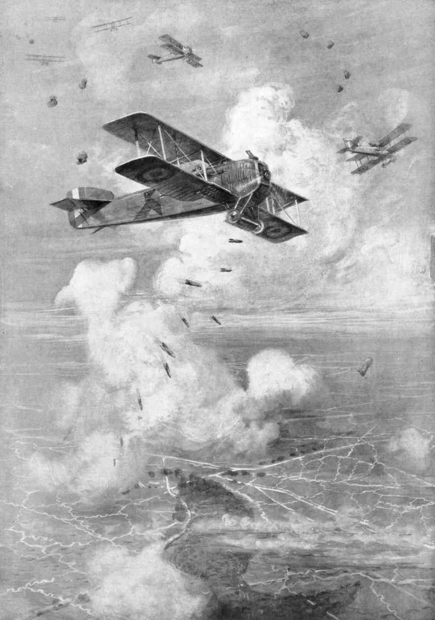 Francouzský dvouplošný bombardér Breguet v akci, c1917 1926 od Unbekannt