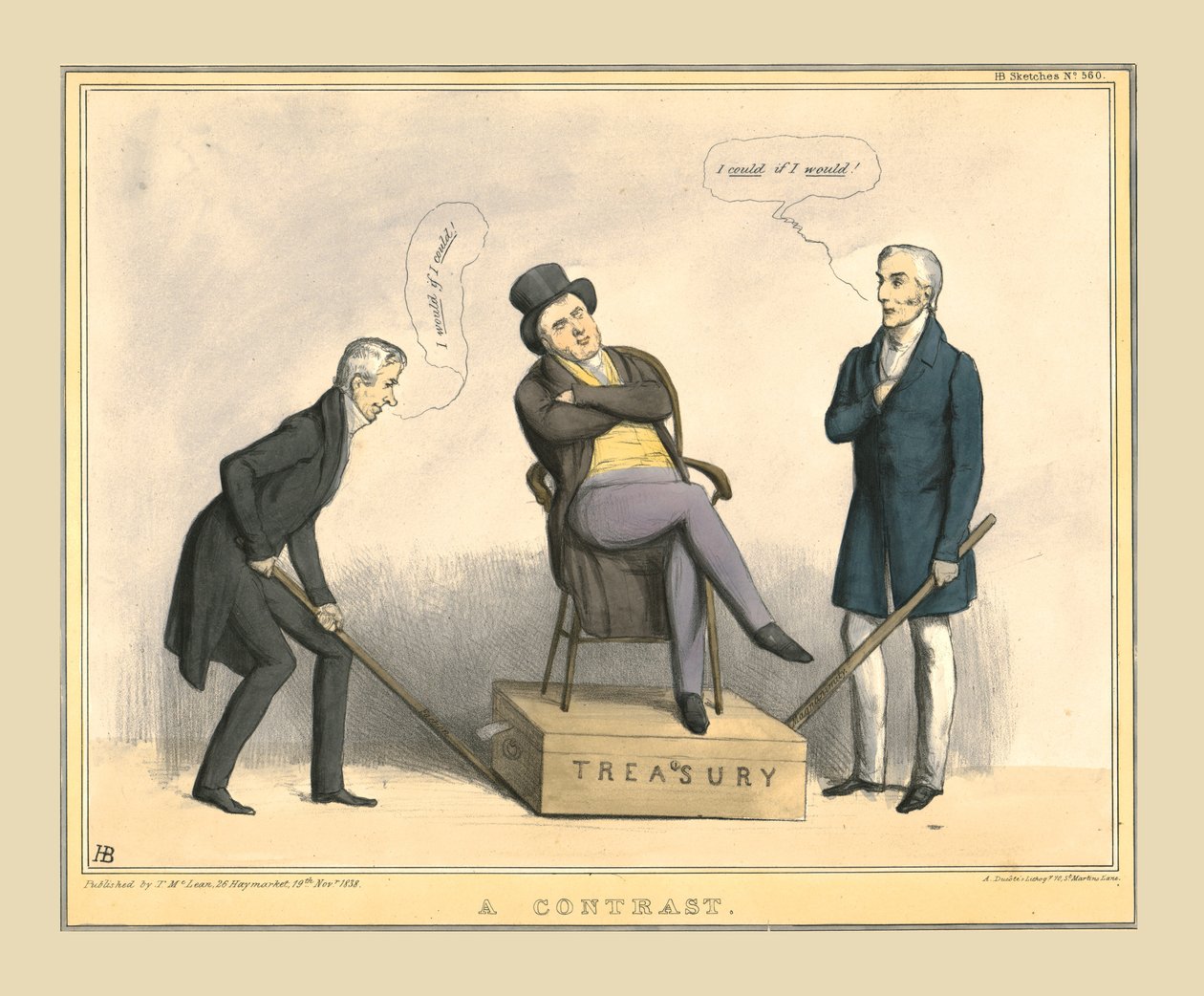 A Contrast, c1838. od Unbekannt