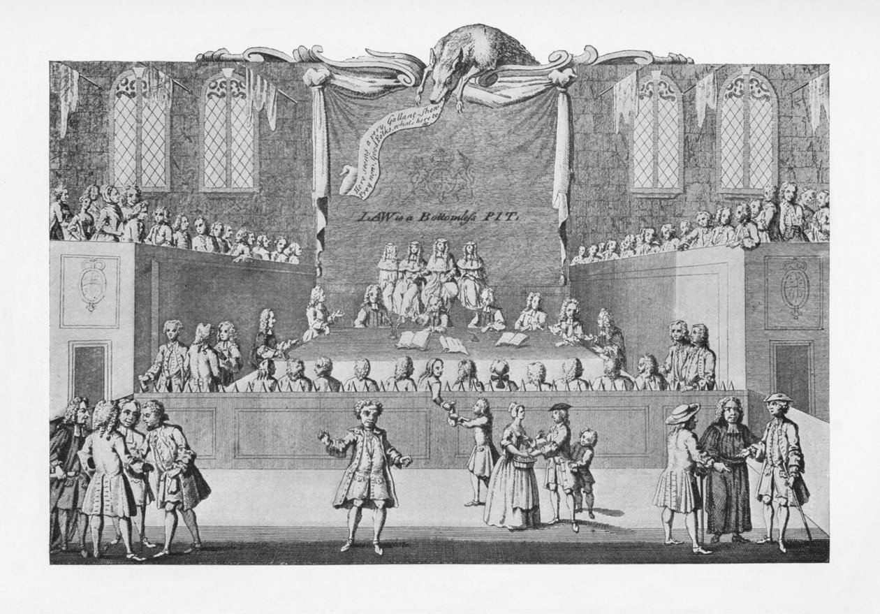 Soudní dvůr kolem roku 1733, c1733, 1904 od Unbekannt