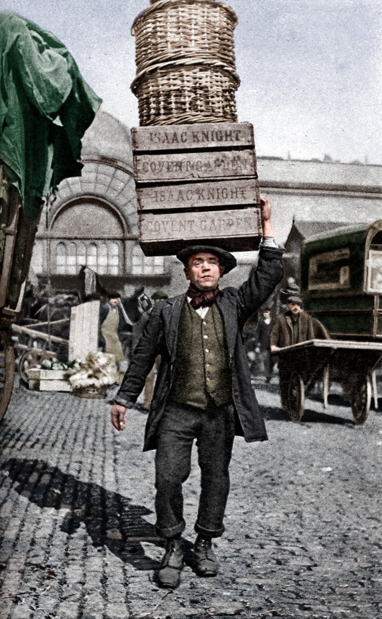Vrátný na trhu Covent Garden, Londýn, c1922. od Unbekannt