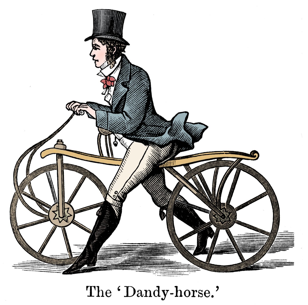 Dandy-Horse nebo Draisienne typu fashion c1820 od Unbekannt