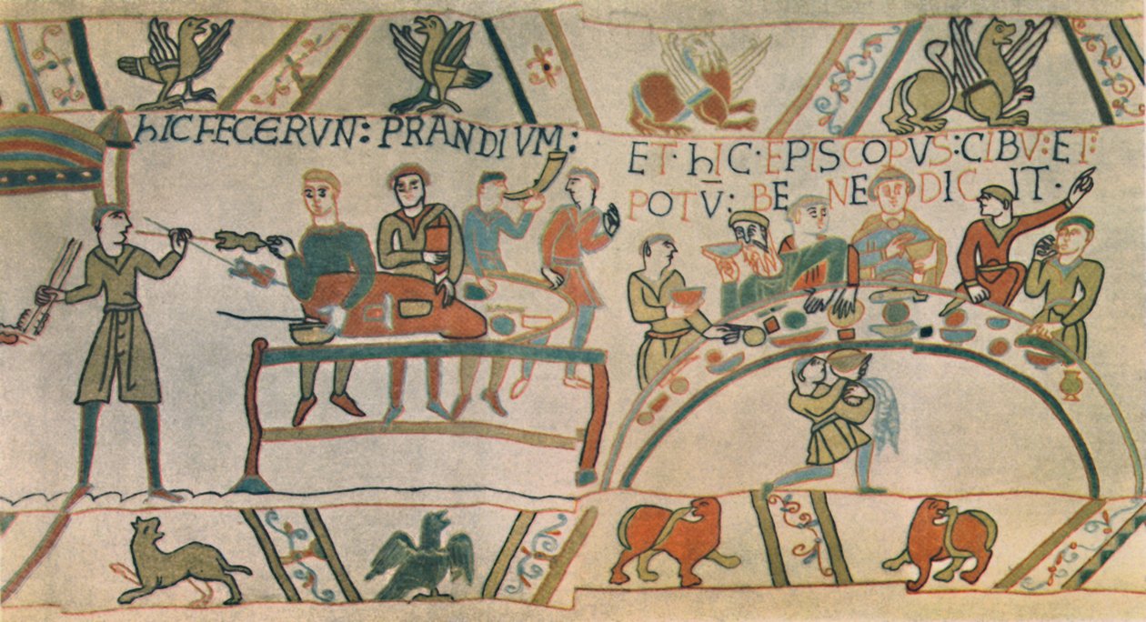 Svátek. Detail z tapisérie z Bayeux, konec 11. století, 1944. od Unbekannt